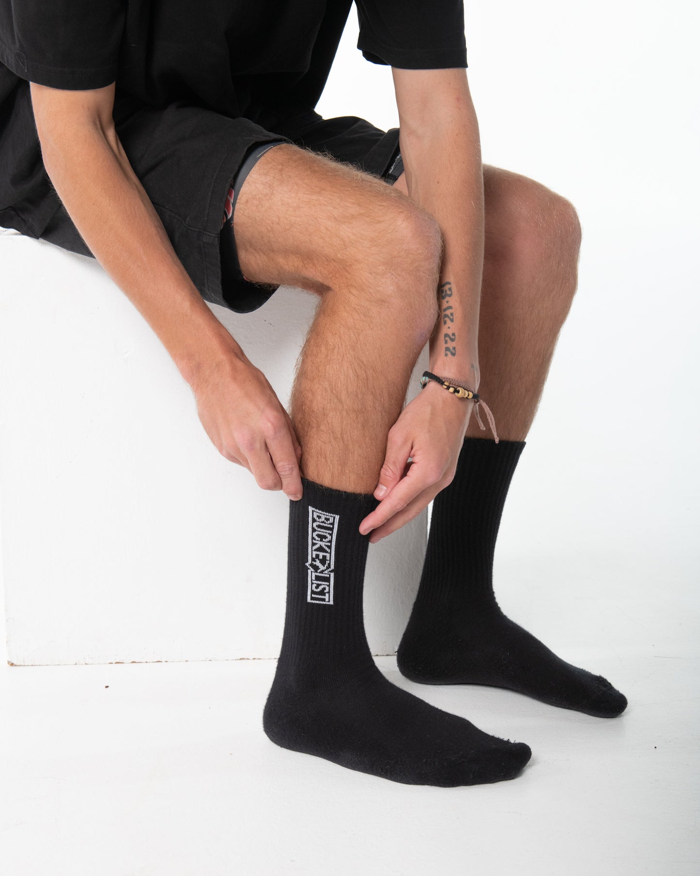 Bucket List Socks - Black